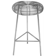 Meridian Furniture Tuscany Silver Metal Counter Stool