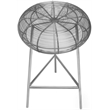 Meridian Furniture Tuscany Silver Metal Counter Stool