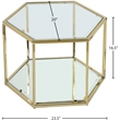Meridian Furniture Sei Modular Stainless Steel and Glass Coffee Table