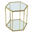 Meridian Furniture Sei Modular Stainless Steel and Glass End Table