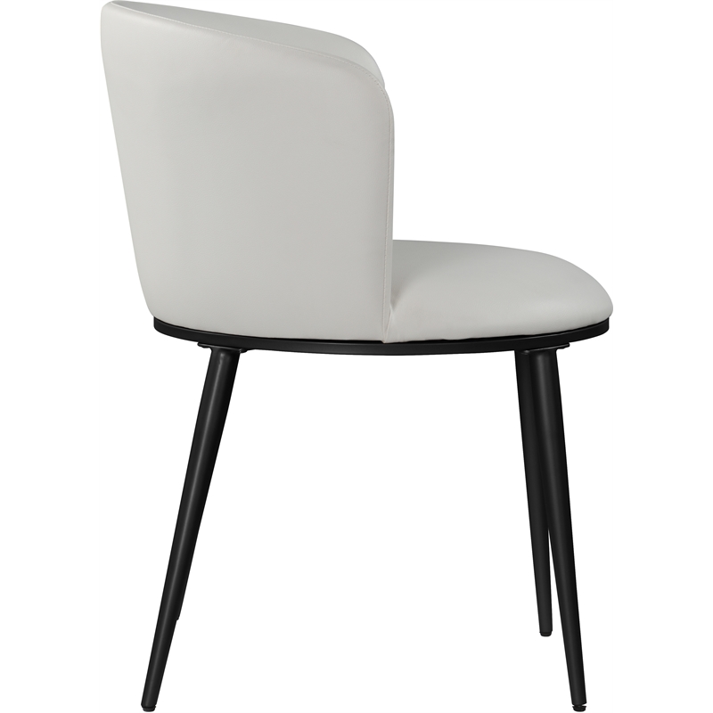 Meridian Furniture Skylar White Vegan Leather Dining Chair (Set of 2)