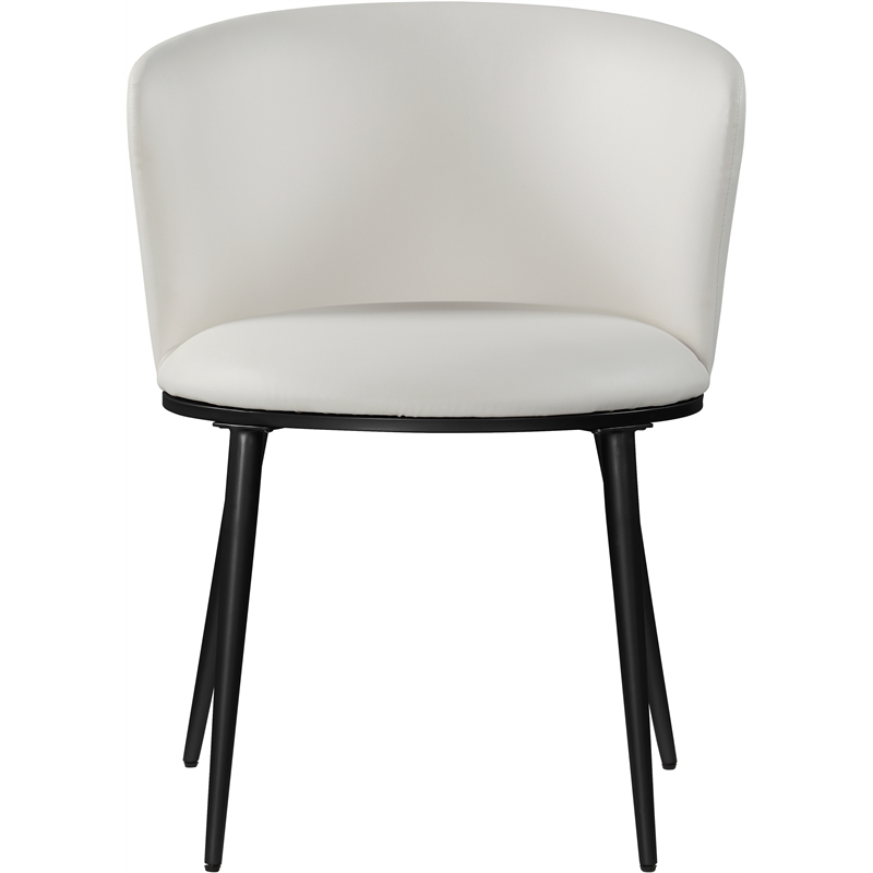 Meridian Furniture Skylar White Vegan Leather Dining Chair (Set of 2)