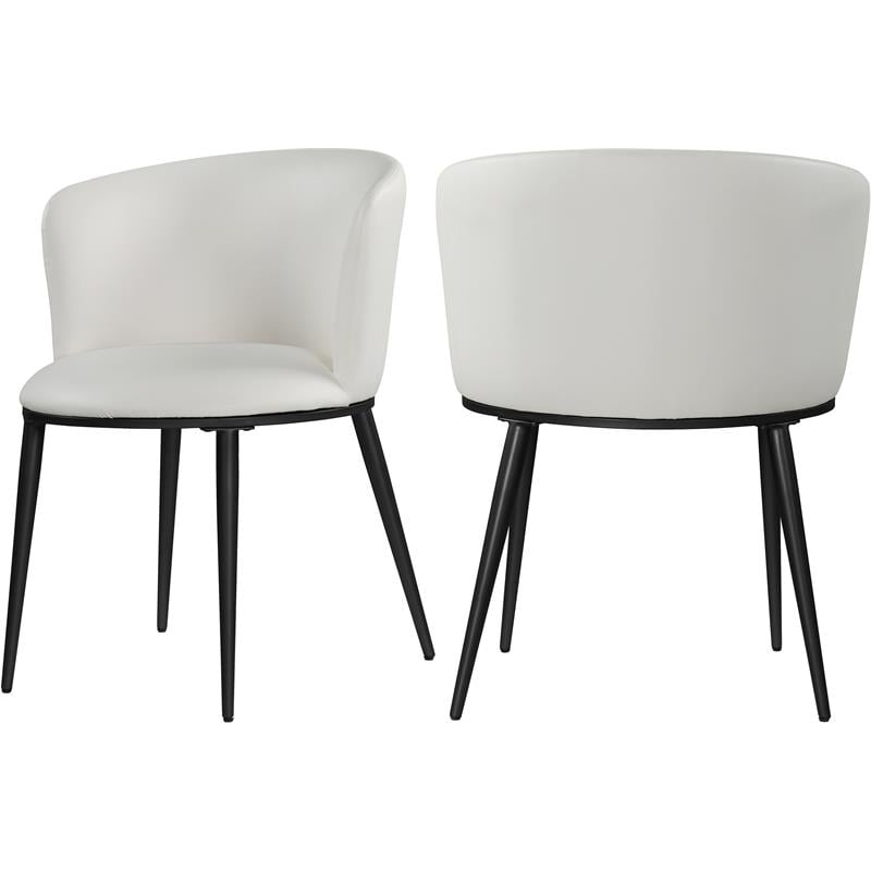 Meridian Furniture Skylar White Vegan Leather Dining Chair (Set of 2)