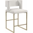 Meridian Furniture Caleb Cream Velvet Counter Stool (Set of 2)