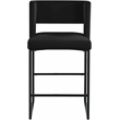 Meridian Furniture Caleb Black Velvet Counter Stool (Set of 2)