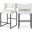 Meridian Furniture Caleb White Vegan Leather Counter Stool (Set of 2)