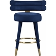 Meridian Furniture Fitzroy Navy Velvet Counter Stool (Set of 2)