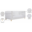 Meridian Furniture Michelle White Vegan Leather Loveseat