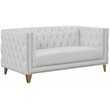 Meridian Furniture Michelle White Vegan Leather Loveseat