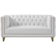 Meridian Furniture Michelle White Vegan Leather Loveseat