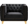 Meridian Furniture Michelle Black Velvet Chair
