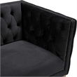 Meridian Furniture Michelle Black Velvet Loveseat