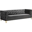 Meridian Furniture Michelle Gray Velvet Sofa