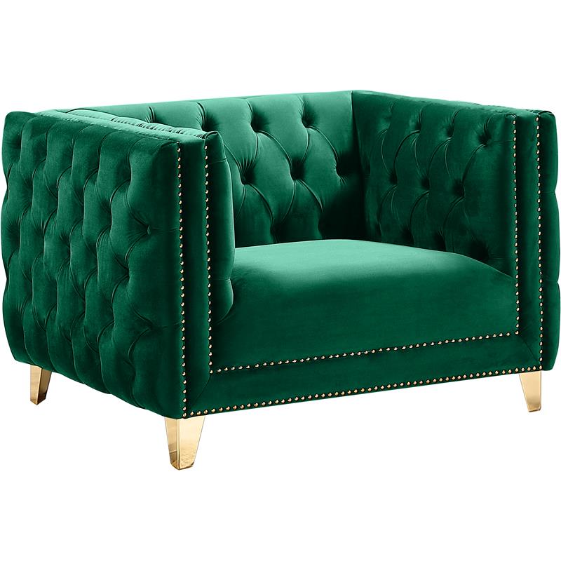 Meridian Furniture Michelle Green Velvet Chair
