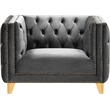 Meridian Furniture Michelle Gray Velvet Chair