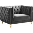 Meridian Furniture Michelle Gray Velvet Chair