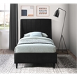 Meridian Furniture Eva Black Velvet Upholstered Twin Bed