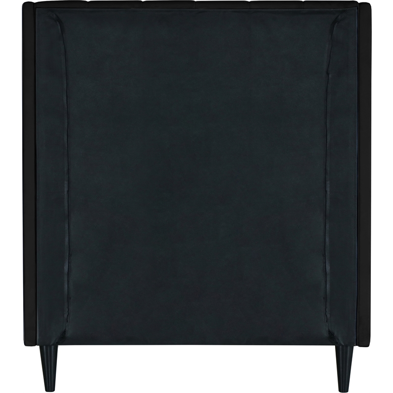 Meridian Furniture Eva Black Velvet Upholstered Twin Bed