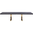 Meridian Furniture Excel Oak Veneer Extendable Dining Table in Gray Lacquer/Gold