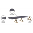 Meridian Furniture Excel Oak Veneer Extendable Dining Table in Gray Lacquer/Gold