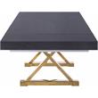 Meridian Furniture Excel Oak Veneer Extendable Dining Table in Gray Lacquer/Gold