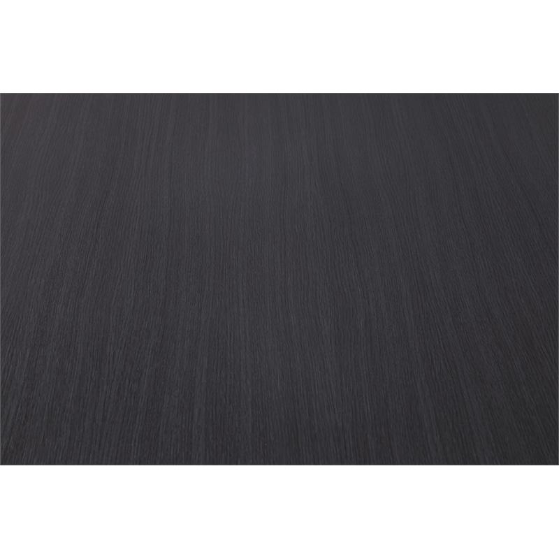 Meridian Furniture Excel Oak Veneer Extendable Dining Table in Gray Lacquer/Gold