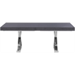 Meridian Furniture Excel Gray Oak Lacquer Top Extendable 2 Leaf Dining Table