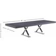 Meridian Furniture Excel Gray Oak Lacquer Top Extendable 2 Leaf Dining Table