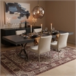 Meridian Furniture Excel Gray Oak Lacquer Top Extendable 2 Leaf Dining Table