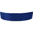 Meridian Furniture Limitless Navy Velvet Modular 5 Piece Sectional