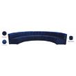 Meridian Furniture Limitless Navy Velvet Modular 7 Piece Sectional