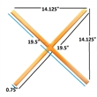 Meridian Furniture XOXO Gold Stainless Steel Contemporary Wall Decor