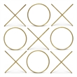 Meridian Furniture XOXO Gold Stainless Steel Contemporary Wall Decor