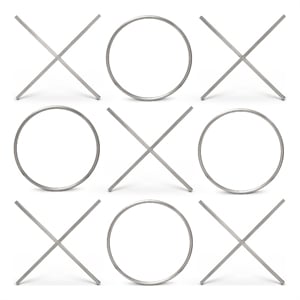 Meridian Furniture XOXO Chrome Stainless Steel Contemporary Wall Decor