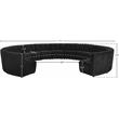 Meridian Furniture Limitless Black Velvet Modular 13 Piece Sectional