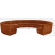 Meridian Furniture Limitless Cognac Velvet Modular 13 Piece Sectional