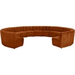 Meridian Furniture Limitless Cognac Velvet Modular 13 Piece Sectional