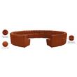 Meridian Furniture Limitless Cognac Velvet Modular 14 Piece Sectional