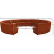 Meridian Furniture Limitless Cognac Velvet Modular 14 Piece Sectional