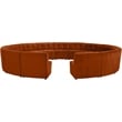 Meridian Furniture Limitless Cognac Velvet Modular 15 Piece Sectional