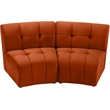 Meridian Furniture Limitless Cognac Velvet Modular Loveseat
