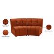Meridian Furniture Limitless Cognac Velvet Modular Loveseat