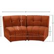 Meridian Furniture Limitless Cognac Velvet Modular Loveseat