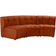 Meridian Furniture Limitless Cognac Velvet Modular Sofa
