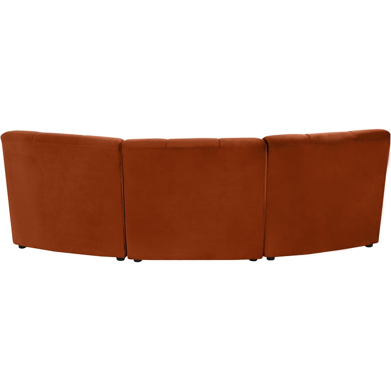 Meridian Furniture Limitless Cognac Velvet Modular Sofa