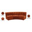 Meridian Furniture Limitless Cognac Velvet Modular Sofa