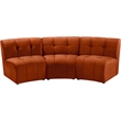 Meridian Furniture Limitless Cognac Velvet Modular Sofa