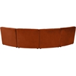 Meridian Furniture Limitless Cognac Velvet Modular 4 Piece Sectional