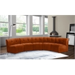 Meridian Furniture Limitless Cognac Velvet Modular 5 Piece Sectional