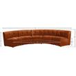 Meridian Furniture Limitless Cognac Velvet Modular 5 Piece Sectional